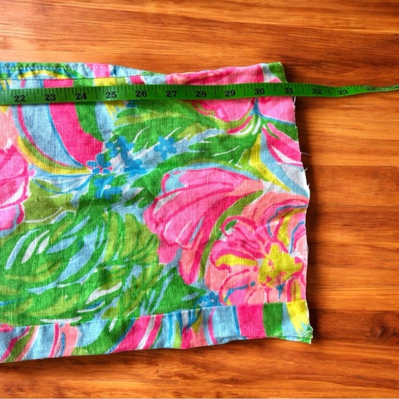 Lilly Pulitzer XS The Beach Pant - 100% Linen - Vibrant Floral Print - Picture 8 of 12